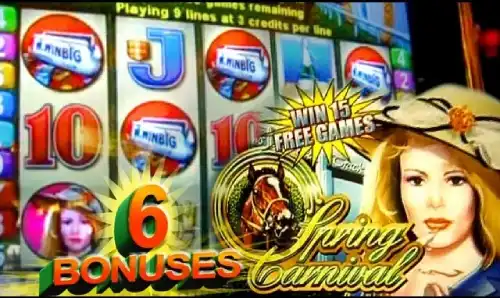 Spring Carnival Pokie Symbols – Carnival Lady, Jockey, Trophy